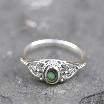 Regenbogen Muschel Filigran Design Ring