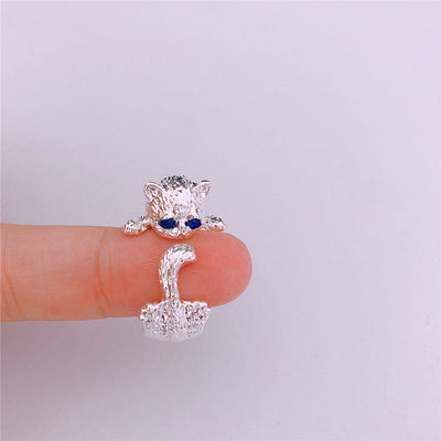 925 Sterling Silber Verstellbarer Kitty Ring