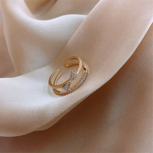 Gold Glitzernder Diamantring