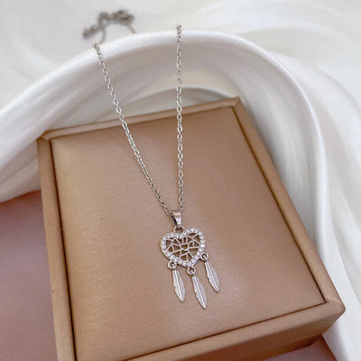 Herz- und Blätteranhänger mit Zirkonia in Gold und Silber