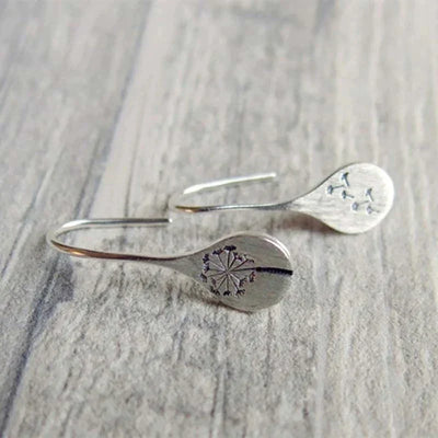 925 Sterling Silber Löwenzahn-Ohrringe