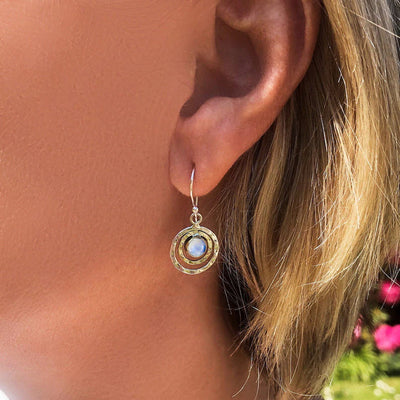 Boho Saturn mit Türkis-Opal-Ohrringen